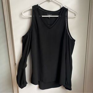 Massimo black cold shoulder blouse